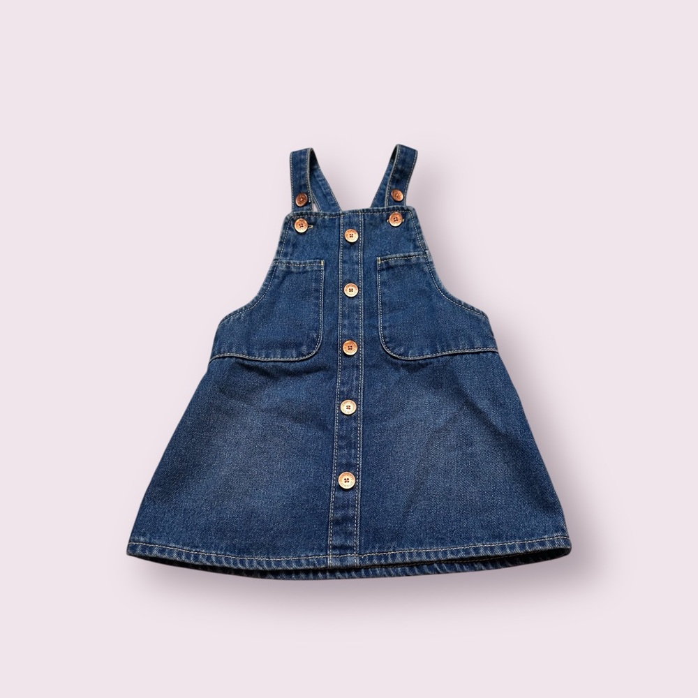 Toddler Levi’s Denim Overall Dress with Button Front Size 2T - Picture 1 of 8